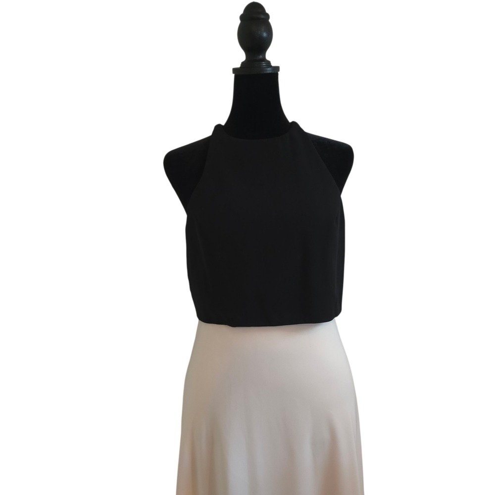 🖤Jill Stuart Black Halter Top Ivory Maxi Dress - Picture 15 of 16